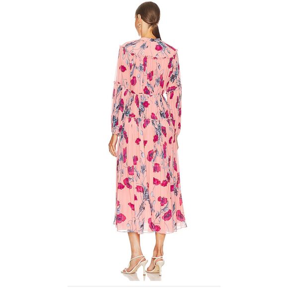 Diane Von Furstenberg Link dress size L in Pink Poppy maxi dress Revolve - Picture 3 of 9